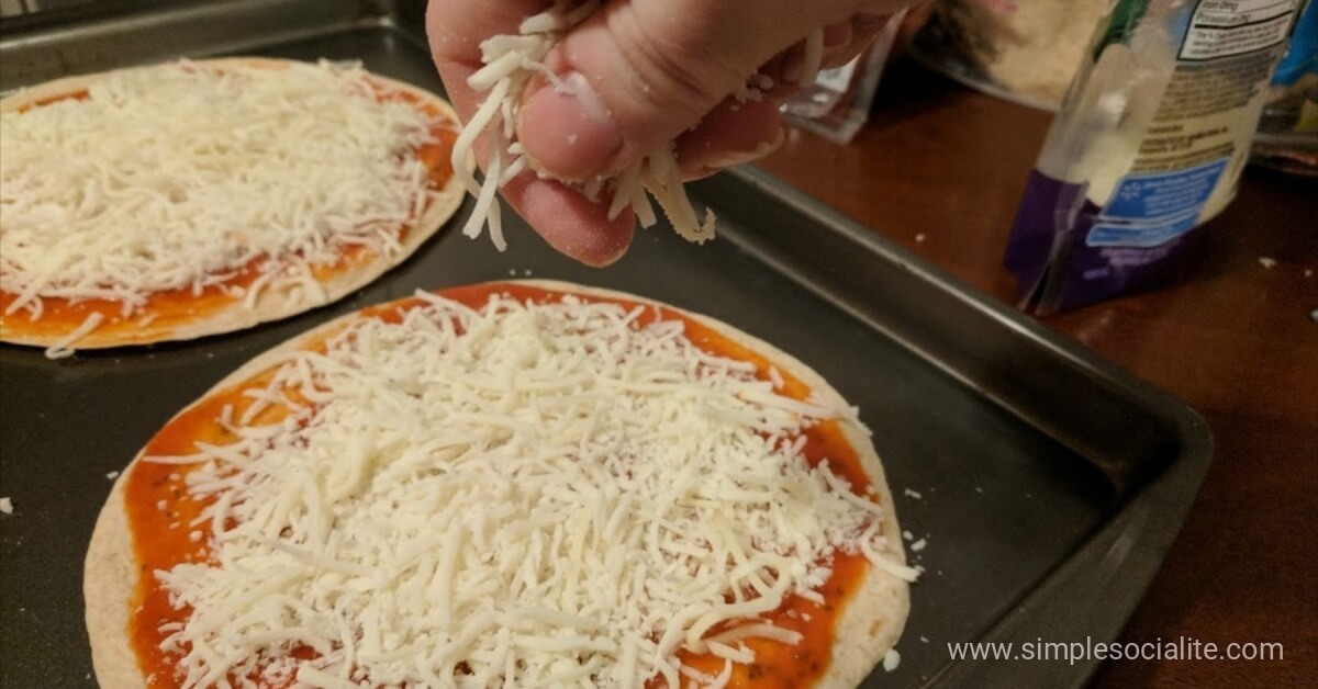 Making Low Carb Tortilla Pizza