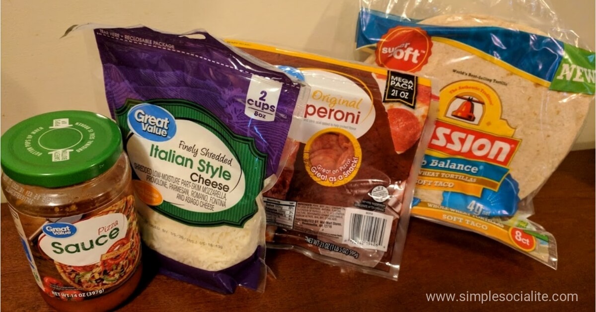 Low Carb Tortilla Pizza Ingredients