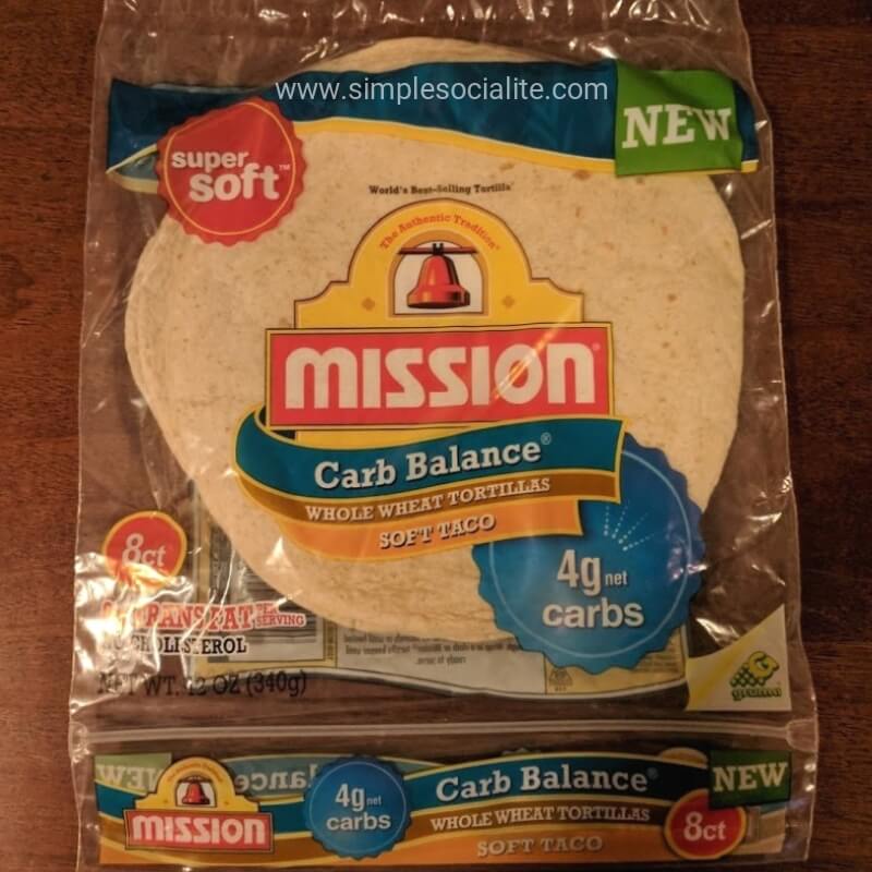 Package of Mission Low Carb Tortillas