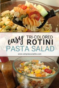 Easy Tri-Colored Rotini Pasta Salad Title Image