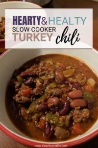 Hearty & Healthy Slow Cooker Turkey Chili Title Graphic