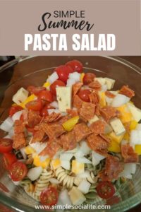 Simple Summer Pasta Salad Title Image